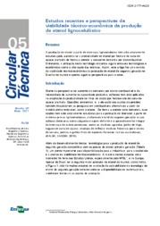 Thumbnail de Estudos recentes e perspectivas da viabilidade técnico-econômica da produção de etanol lignocelulósico.