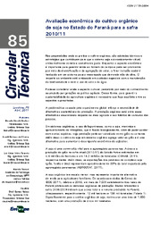 Thumbnail de Avaliação econômica do cultivo orgânico de soja no Estado do Paraná para a safra 2010/11.