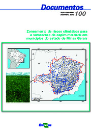 Thumbnail de Zoneamento de riscos climáticos para a semeadura do capim-Marandu em municípios do Estado de Minas Gerais.