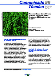 Thumbnail de Recomendação de cultivares de aveia forrageira para o Estado de São Paulo no ano de 2011.