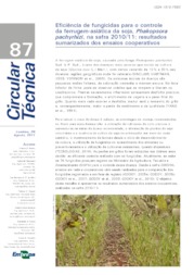 Thumbnail de Eficiência de fungicidas para o controle da ferrugem-asiática da soja, Phakopsora pachyrhizi, na safra 2010/11: resultados sumarizados dos ensaios cooperativos.
