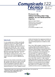 Thumbnail de Protocolo de immunoblotting para diagnóstico da artrite-encefalite caprina.