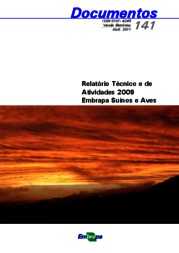 Thumbnail de Relatório técnico e de atividades 2009 Embrapa Suínos e Aves.