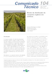 Thumbnail de Modos de distribuição de composto orgânico em viníferas.