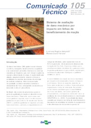 Thumbnail de Sistema de avaliação de dano mecânico por impacto em linhas de beneficiamento de maçãs.