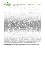 Thumbnail de Análise do macroprocesso publicações da Embrapa Florestas.