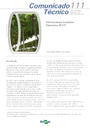 Thumbnail de Vitivinicultura brasileira: panorama 2010.