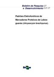 Thumbnail de Padrões Eletroforéticos de Marcadores Proteicos de Lobos-guarás (chrysocyon brachyurus).