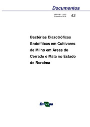 Thumbnail de Bactérias Diazotróficas Endofíticas em Cultivares de Milho em Áreas de Cerrado e Mata no Estado de Roraima.