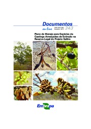 Thumbnail de Plano de manejo para espécies da Caatinga ameaçadas de extinção na Reserva Legal do Projeto Salitre.