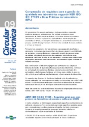 Thumbnail de Comparação de requisitos para a gestão de qualidade em laboratórios segundo NBR ISO/IEC 17025 e Boas Práticas de Laboratório (BPL).