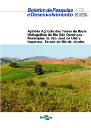Thumbnail de APTIDÃO agrícola das terras da bacia hidrográfica do Rio São Domingos - Municípios de São José de Ubá e Itaperuna, Estado do Rio de Janeiro.