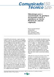 Thumbnail de Metodologia para a caracterização de genótipos de bananeira quanto à resistência ao mal-do-Panamá em casa-de-vegetação.
