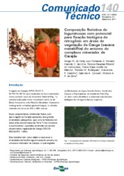 Thumbnail de Composição florística de leguminosas com potencial para fixação biológica de nitrogênio em áreas de vegetação de Canga (savana metalófila) do entorno do complexo minerador de Carajás.