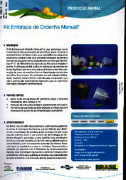 Thumbnail de KIT Embrapa de ordenha manual.