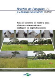 Thumbnail de Taxa de acúmulo de matéria seca e biomassa aérea de uma pastagem de capim braquiária.