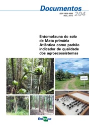 Thumbnail de Entomofauna do solo de Mata primária Atlântica como padrão indicador de qualidade dos agroecossistemas.