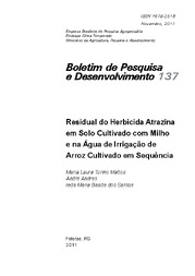 Thumbnail de Residual do herbicida atrazina em solo cultivado com milho e na água de irrigação de arroz cultivado em sequência.