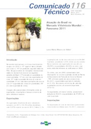 Thumbnail de Atuação do Brasil no mercado vitivinícola mundial: panorama 2011.