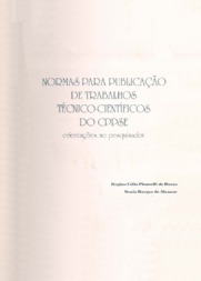 Thumbnail de Normas para publicação de trabalhos técnico-científicos do CPPSE: orientações ao pesquisador.