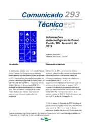 Thumbnail de Informações meteorológicas de Passo Fundo, RS: fevereiro de 2011.