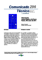 Thumbnail de Informações meteorológicas de Passo Fundo, RS: maio de 2011.