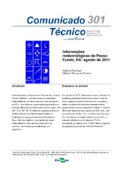 Thumbnail de Informações meteorológicas de Passo Fundo, RS: agosto de 2011.