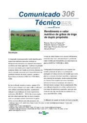 Thumbnail de Rendimento e valor nutritivo de grãos de trigo de duplo propósito.