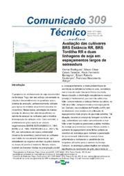 Thumbnail de Avaliação das cultivares BRS Estância RR, BRS Tordilha RR e duas linhagens de soja em espaçamentos largos de Semeadura.