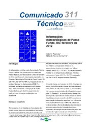 Thumbnail de Informações meteorológicas de Passo Fundo, RS: fevereiro de 2012.