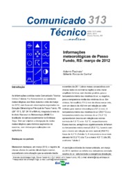 Thumbnail de Informações meteorológicas de Passo Fundo, RS: março de 2012.