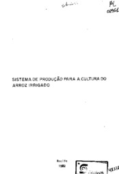 Thumbnail de SISTEMA de produção para arroz irrigado: Região do Submédio São Francisco.