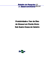 Thumbnail de Produtividade e Teor de Óleo de Girassol em Plantio Direto Sob Quatro Doses de Calcário.