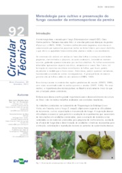 Thumbnail de Metodologia para cultivo e preservação do fungo causador da entomosporiose da pereira.