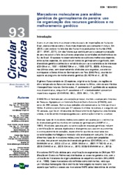Thumbnail de Marcadores moleculares para análise genética de germoplasma de pereira: uso na organização dos recursos genéticos e no melhoramento genético.
