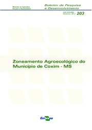 Thumbnail de Zoneamento agroecológico do Município de Coxim - MS.