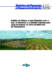 Thumbnail de Análise do relevo e suas relações com o uso, a cobertura e a aptidão agrícola para cana-de-açúcar na Zona da Mata Sul de Pernambuco.