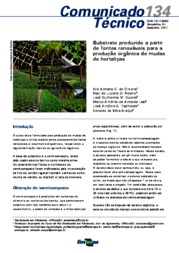 Thumbnail de Substrato produzido a partir de fontes renováveis para a produção orgânica de mudas de hortaliças.