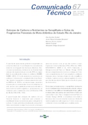 Thumbnail de Estoque de carbono e nutrientes na Serapilheira e solos de fragmentos florestais da Mata Atlântica do Estado Rio de Janeiro.