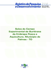 Thumbnail de Solos do campo experimental de Buritirana da Embrapa Pesca e Aquicultura, Município de Palmas - TO.