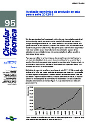 Thumbnail de Avaliação econômica da produção de soja para a safra 2012/13.