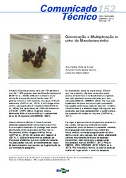 Thumbnail de Germinação e multiplicação in vitro de mandacaruzinho.