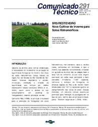Thumbnail de BRS Resteveiro: nova cultivar de inverno para solos hidromórficos.