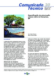 Thumbnail de Quantificação da arborização urbana viária de Campinas, SP.