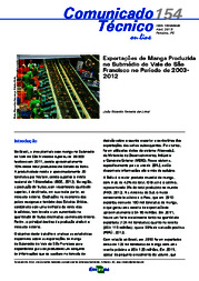 Thumbnail de Exportações de manga produzida no Submédio do Vale do São Francisco no período de 2003-2012.