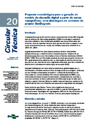 Thumbnail de Proposta metodológica para a geração de modelo de elevação digital a partir de cartas topográficas: uma abordagem no contexto do projeto GeoDegrade.