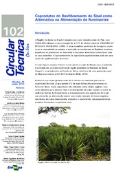 Thumbnail de Coprodutos do desfibramento do sisal como alternativa na alimentação de ruminantes.