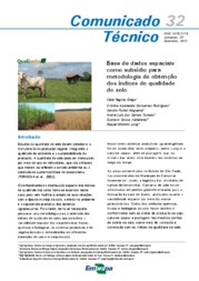 Thumbnail de Base de dados especiais como subsídio para metodologia de obtenção dos índices de qualidade do solo.
