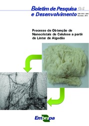 Thumbnail de Processo de obtenção de nanocristais de celulose a partir do línter de algodão.