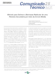 Thumbnail de Método para estimar a biomassa radicular de uma floresta secundária por meio da árvore média.